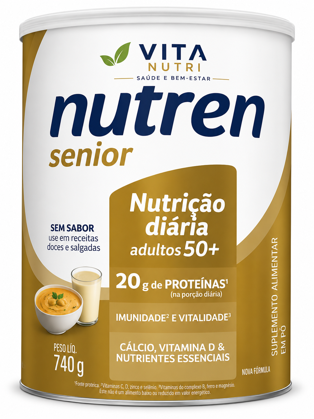 Lata de suplemento alimentar em pó